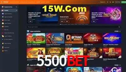 Interface moderna da plataforma 5500Bet